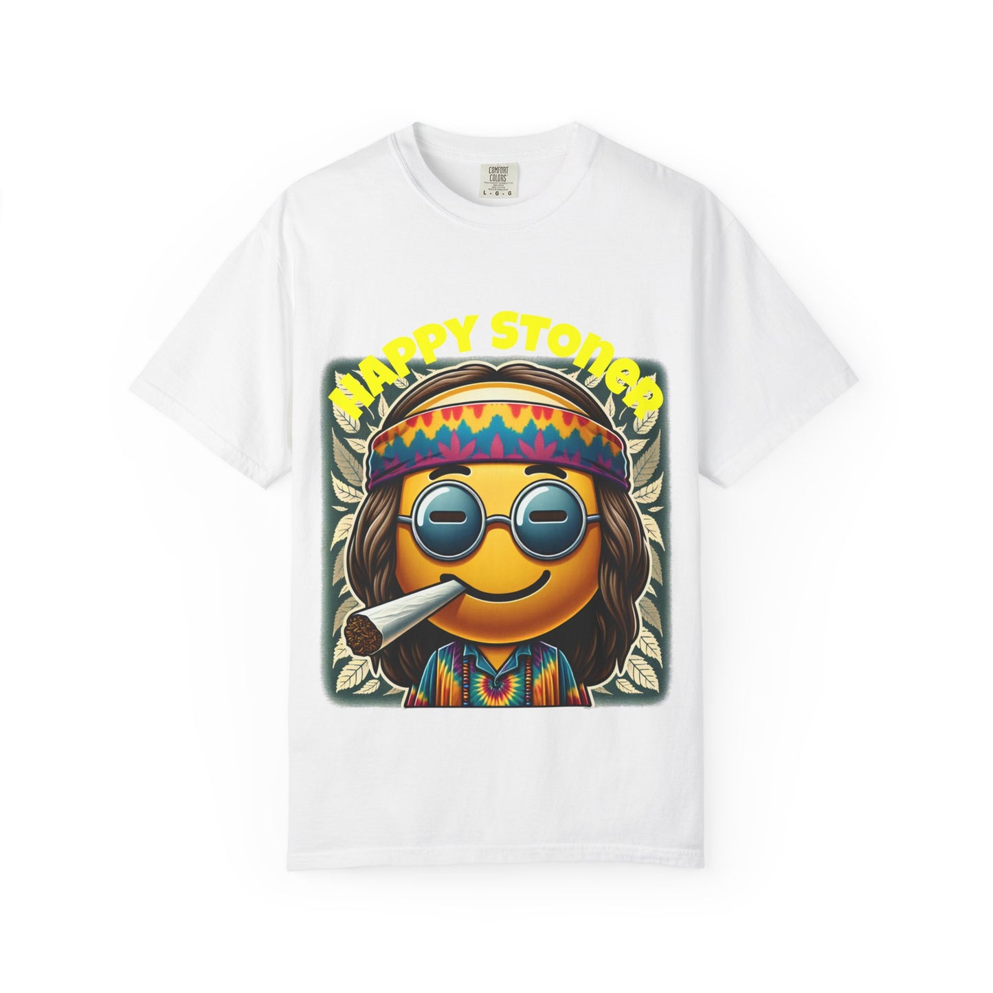 Happy Stoner Unisex Garment-Dyed T-Shirt | Chill Vibe Tee for Budding Enthusiasts