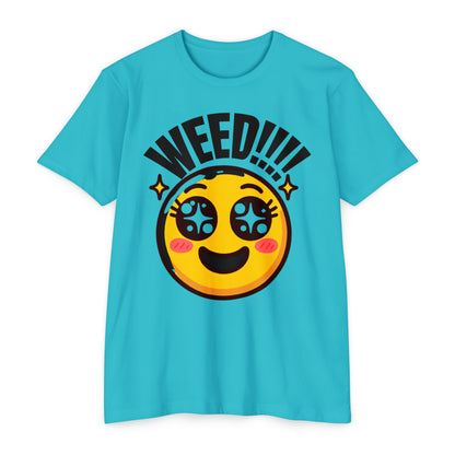 Fun Weed Smiley Face T-Shirt for Cannabis Lovers