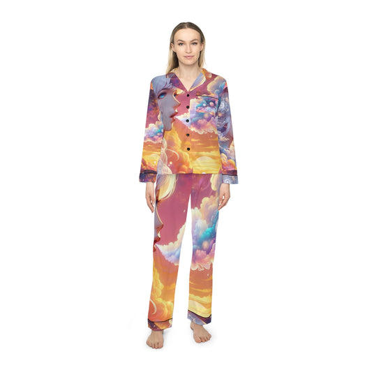 Women's Satin Pajamas (AOP)