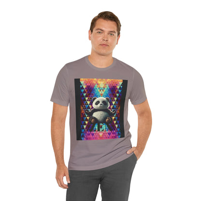 Colorful Panda Graphic Tee - Unisex Jersey Short Sleeve