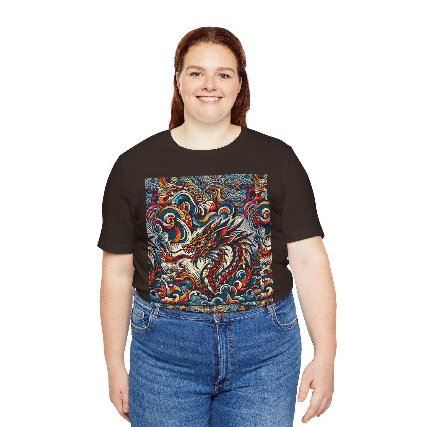 Vibrant Dragon Graphic Tee - Unisex Jersey Short Sleeve Shirt
