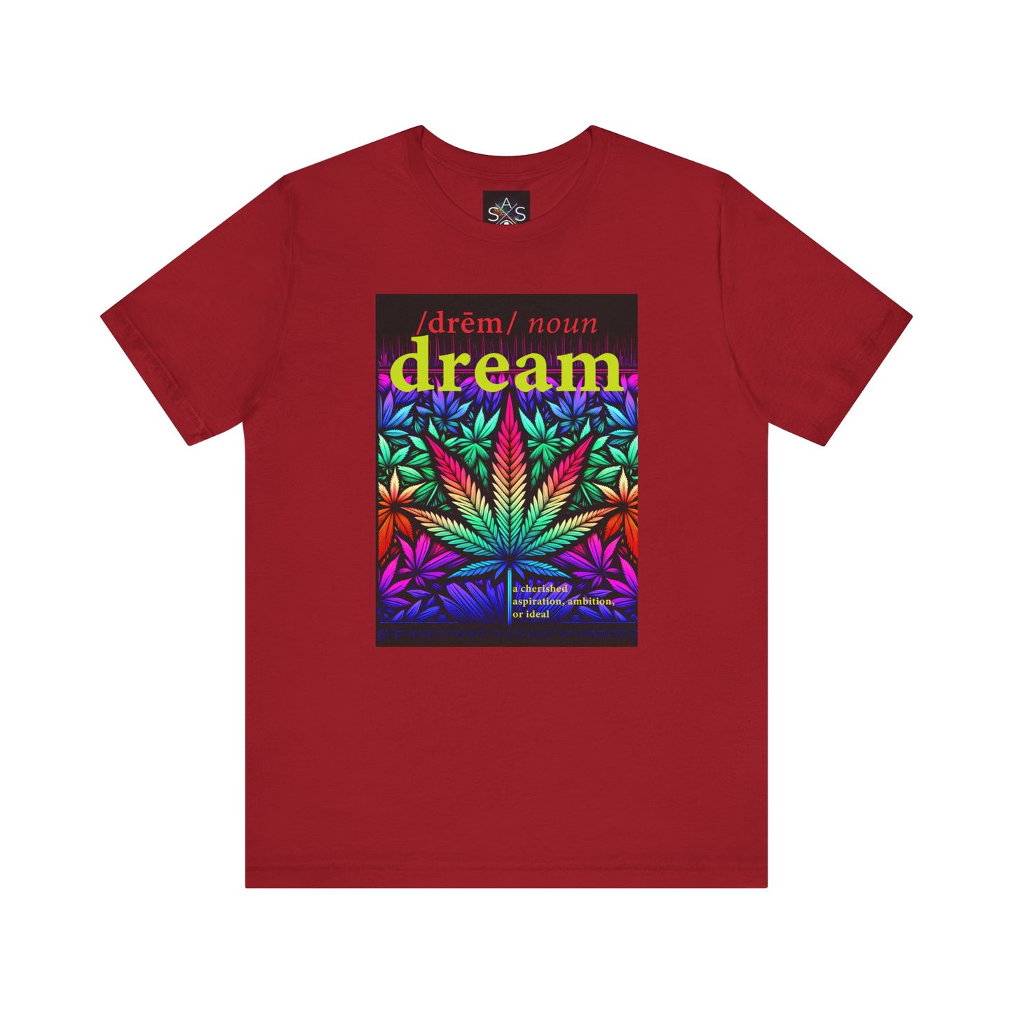 Dream Inspired Unisex Jersey Tee - Vibrant Cannabis Graphic T-Shirt
