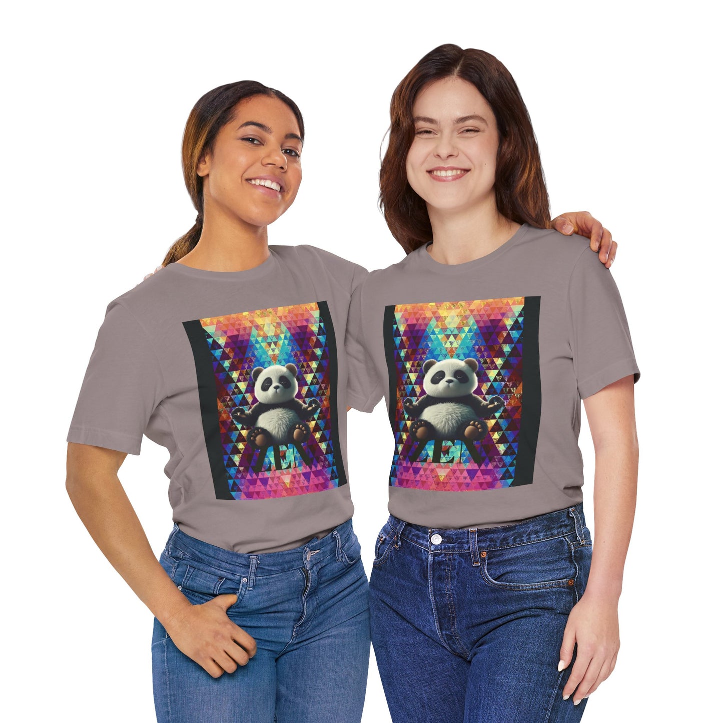 Colorful Panda Graphic Tee - Unisex Jersey Short Sleeve