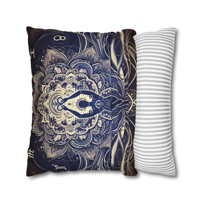 Mandala Yoga Inspired Square Pillowcase | Bohemian Home Decor